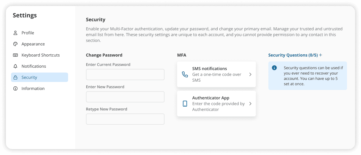 Multi-Factor Authentication in FutureVault