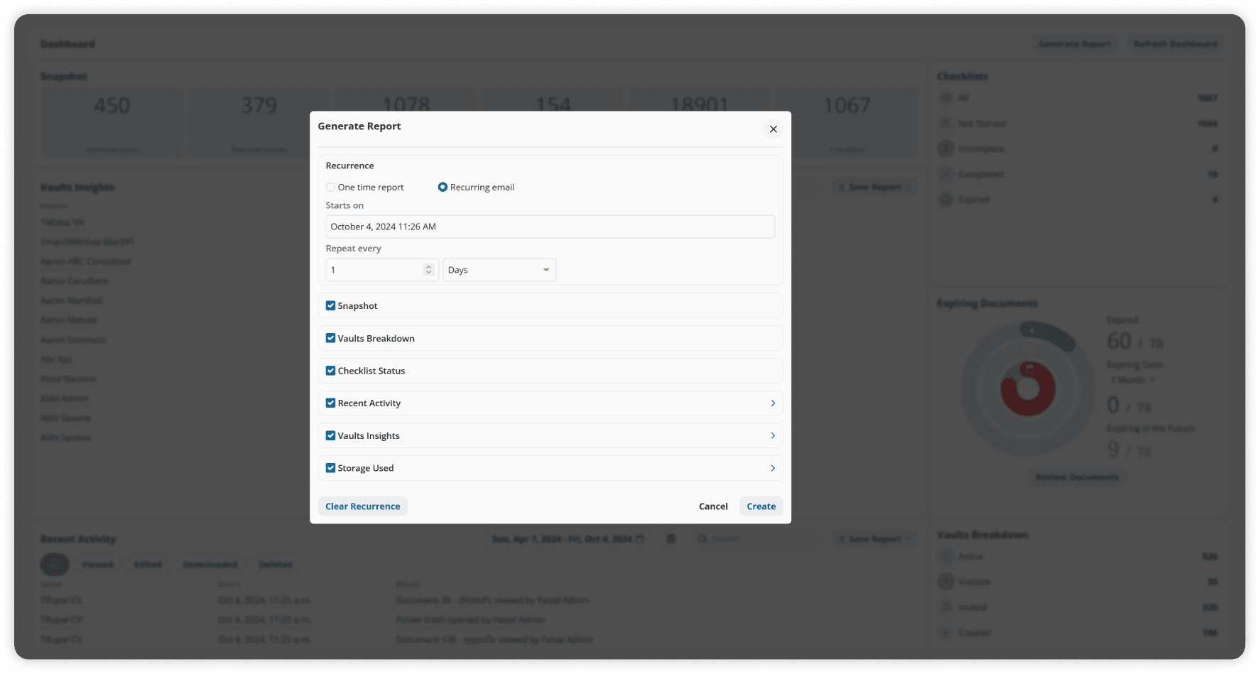 Generate & Export Reports in FutureVault